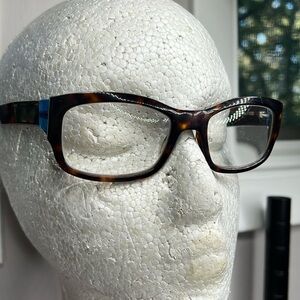 Anne et Valentin 1105 Crakan Tortoise Brown Teal Eyeglasses Frame Made in France